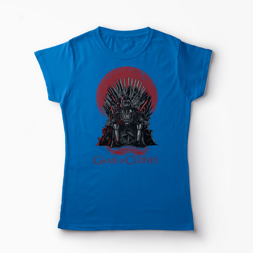 Tricou Game of Clones - Femei-Albastru Regal